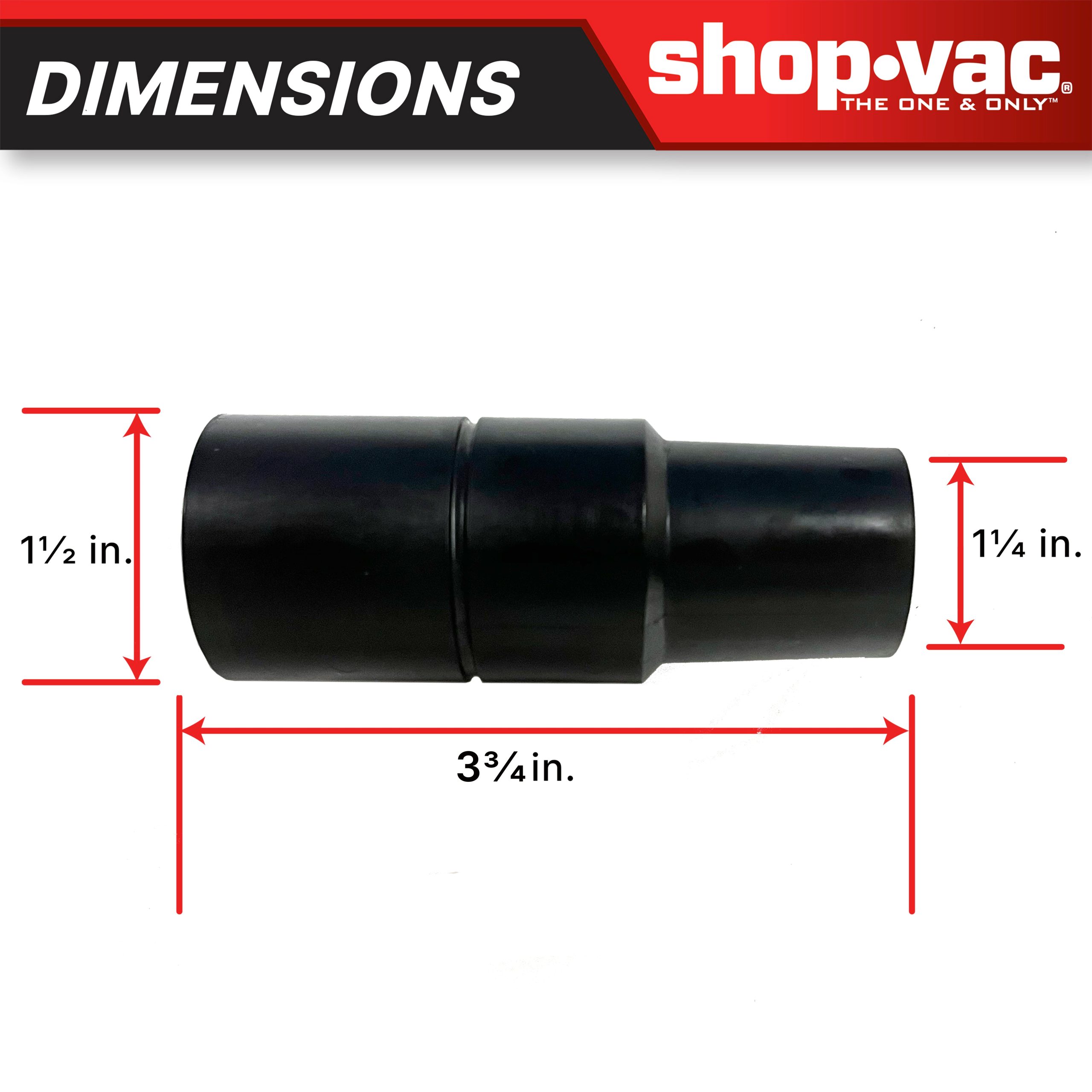 Shop-Vac® 1-1/4 Inch to 1-1/2 Inch Conversion Adapter - Image 2