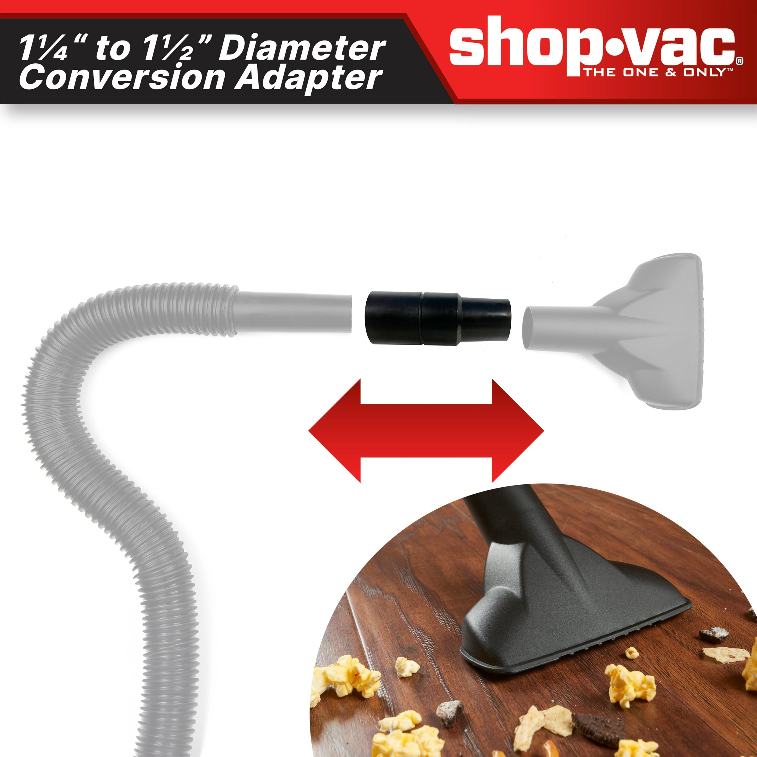 Shop-Vac® 1-1/4 Inch to 1-1/2 Inch Conversion Adapter - Image 3