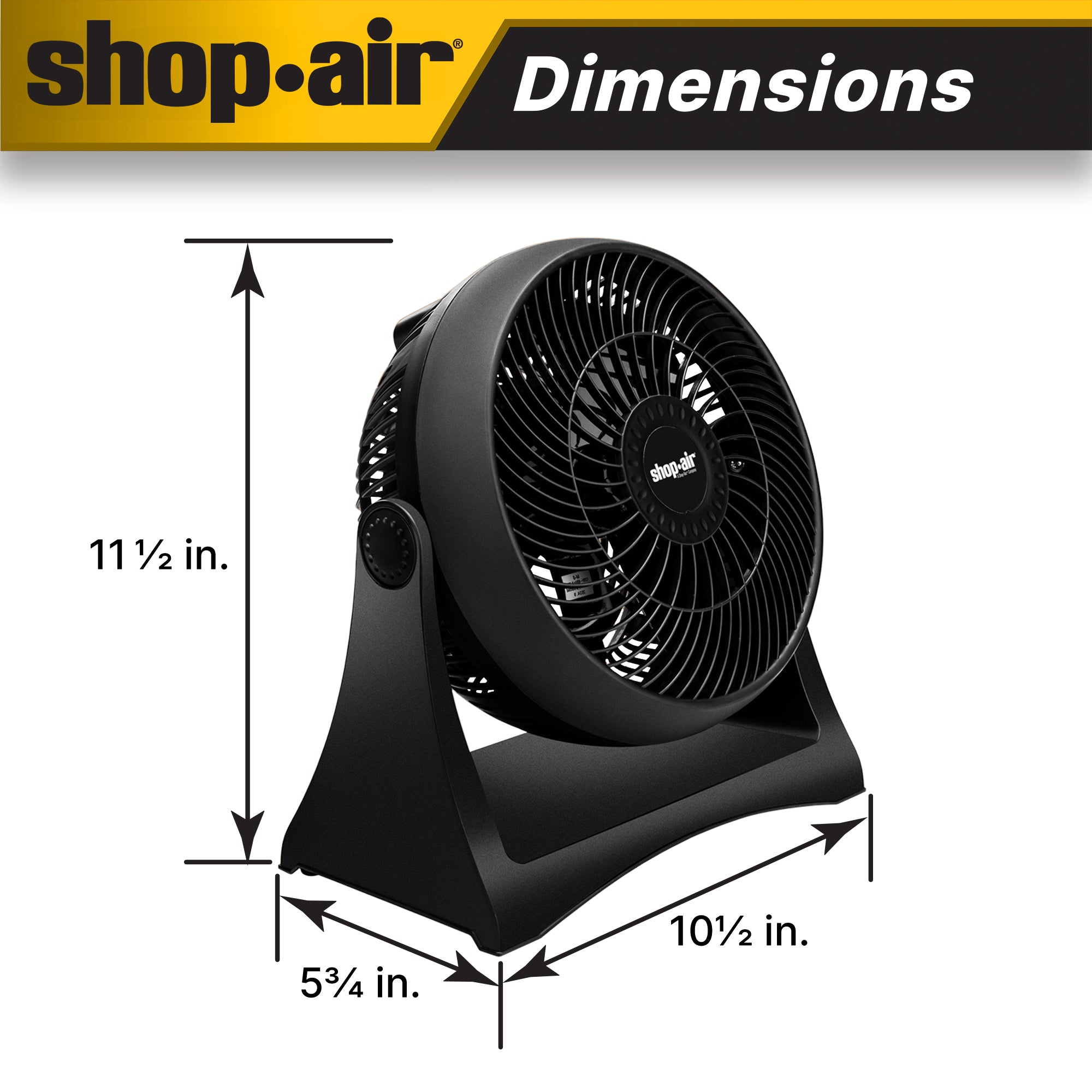 Shop-Air® 8 Wall-Mounted Desk Fan - Image 2