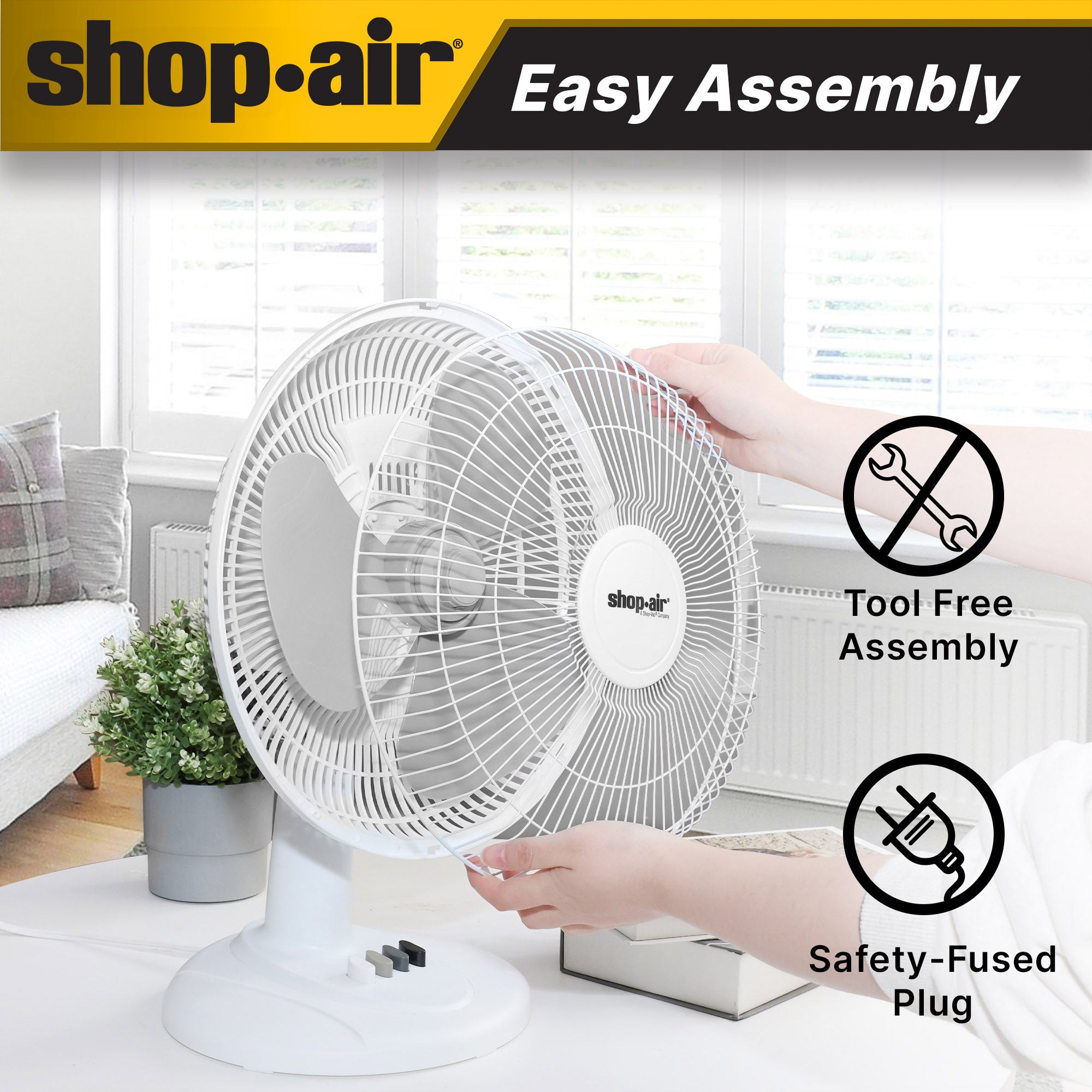 Shop-Air® 12 Oscillating Table Fan - Image 3