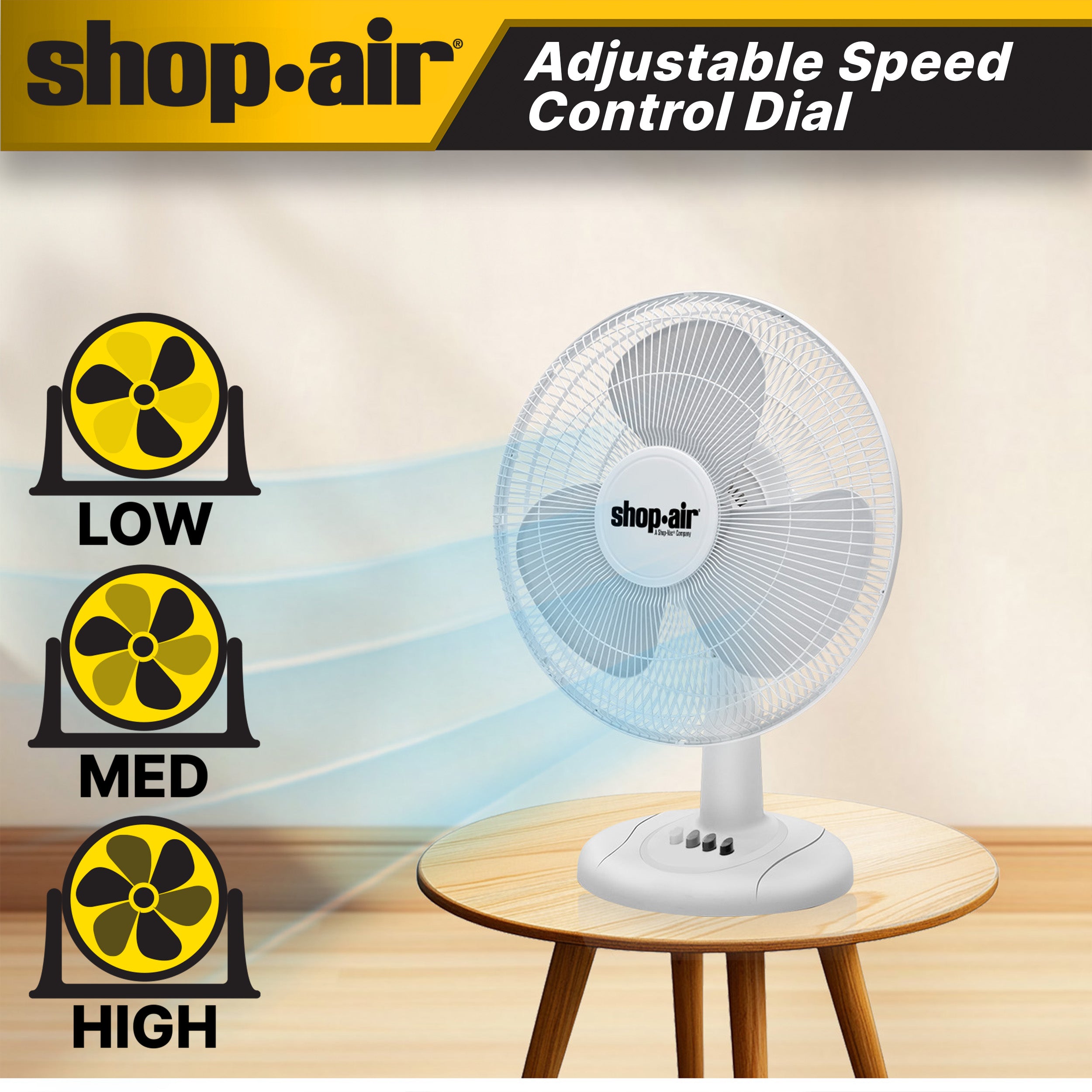 Shop-Air® 16 Oscillating Table Fan - Image 6