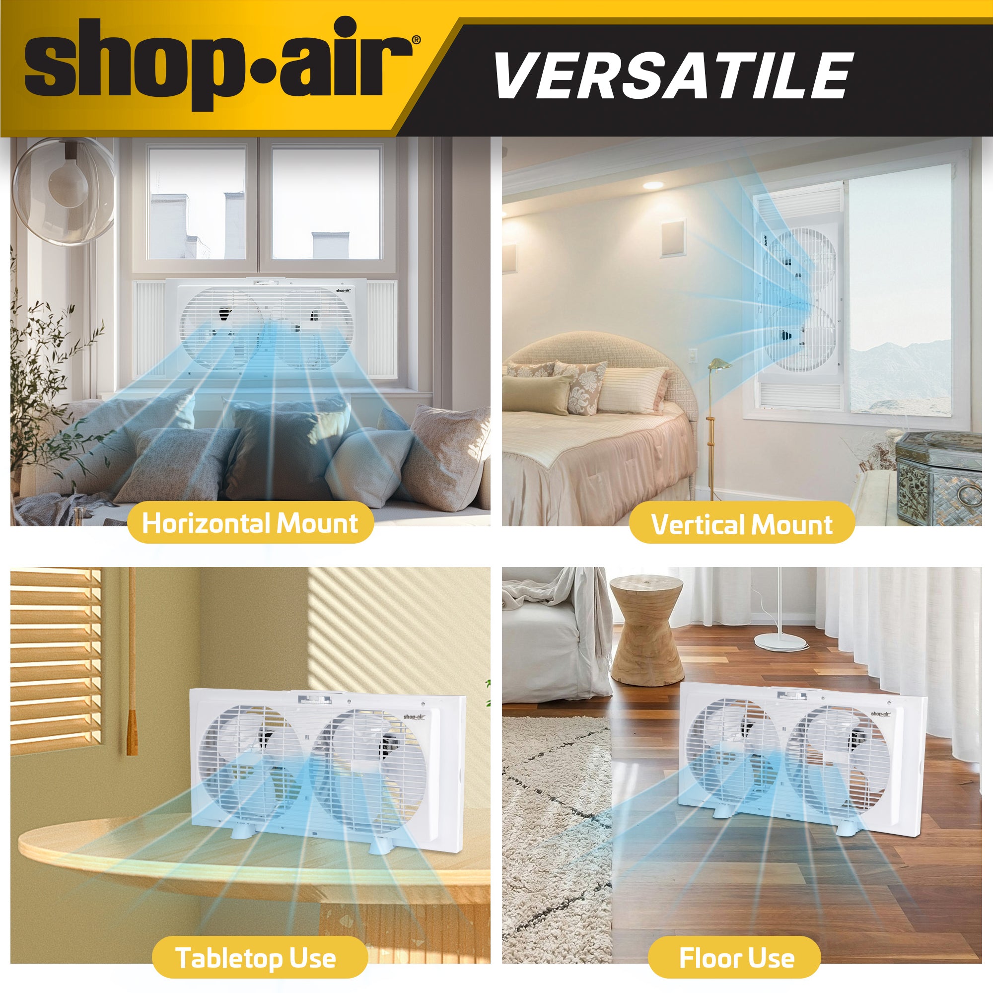 Shop-Air® 9 Twin Window Fan - Image 8