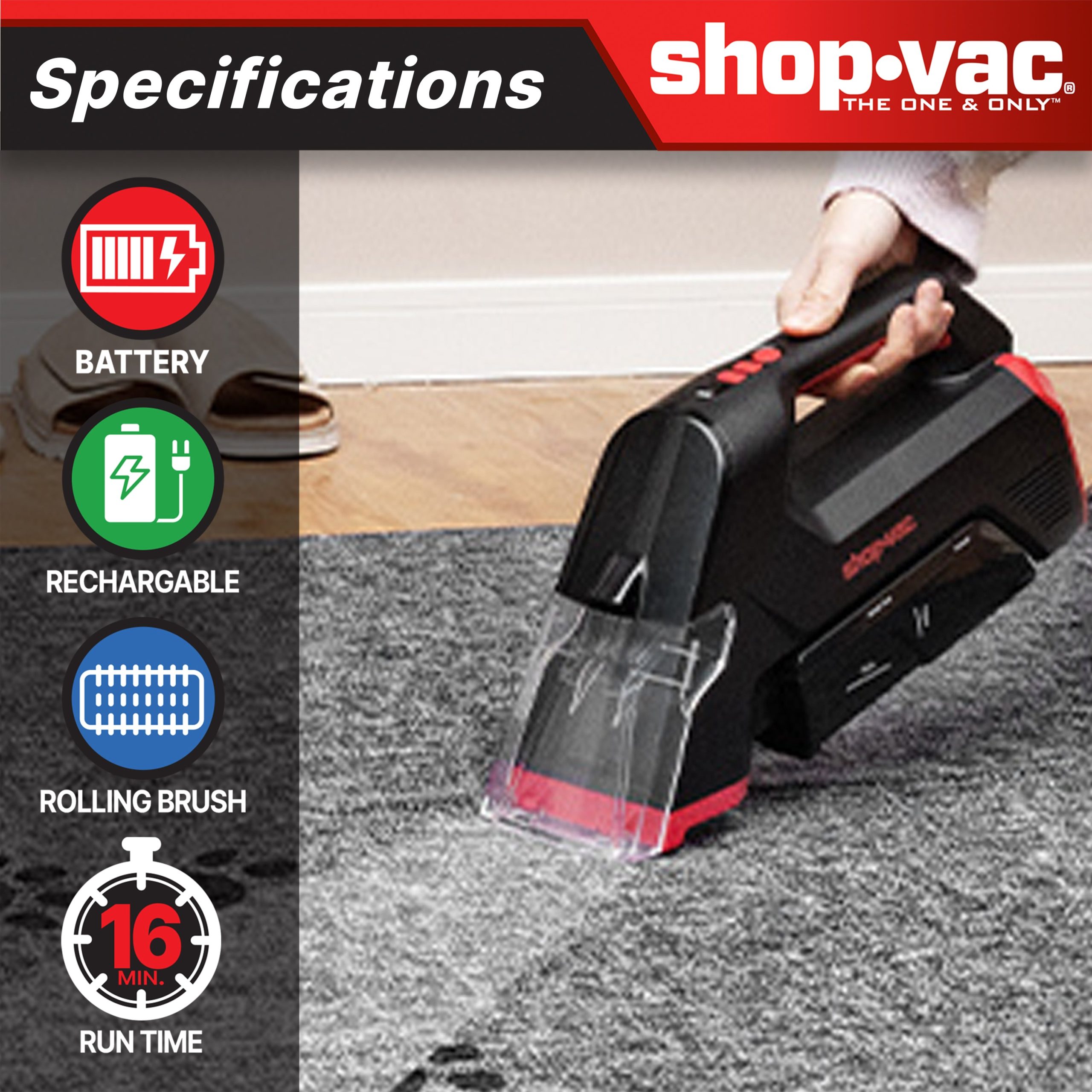 Shop-Vac® 3-in-1 Cordless Spot Cleaner - Image 3