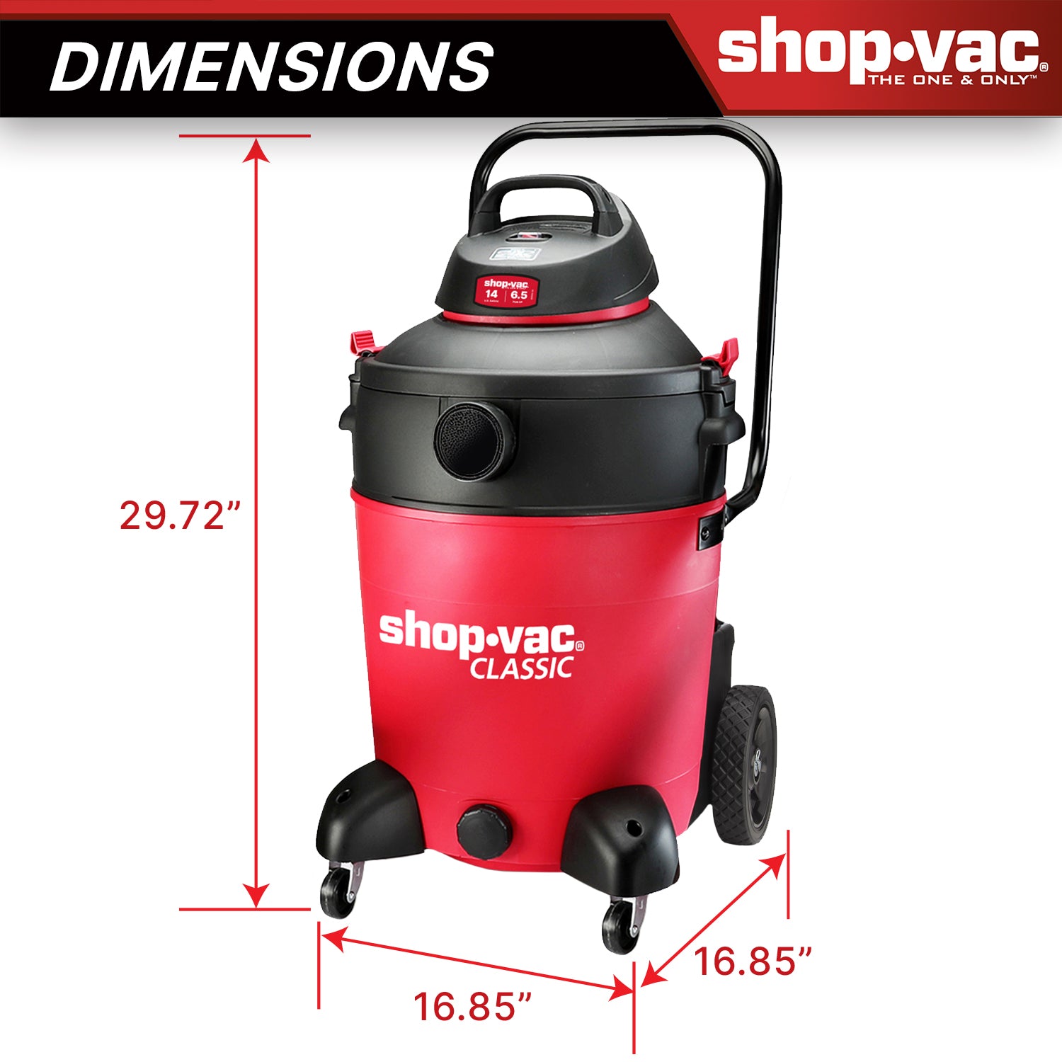 Shop-Vac® 14 Gallon 6.5 Peak HP Wet/Dry Vacuum - Image 5