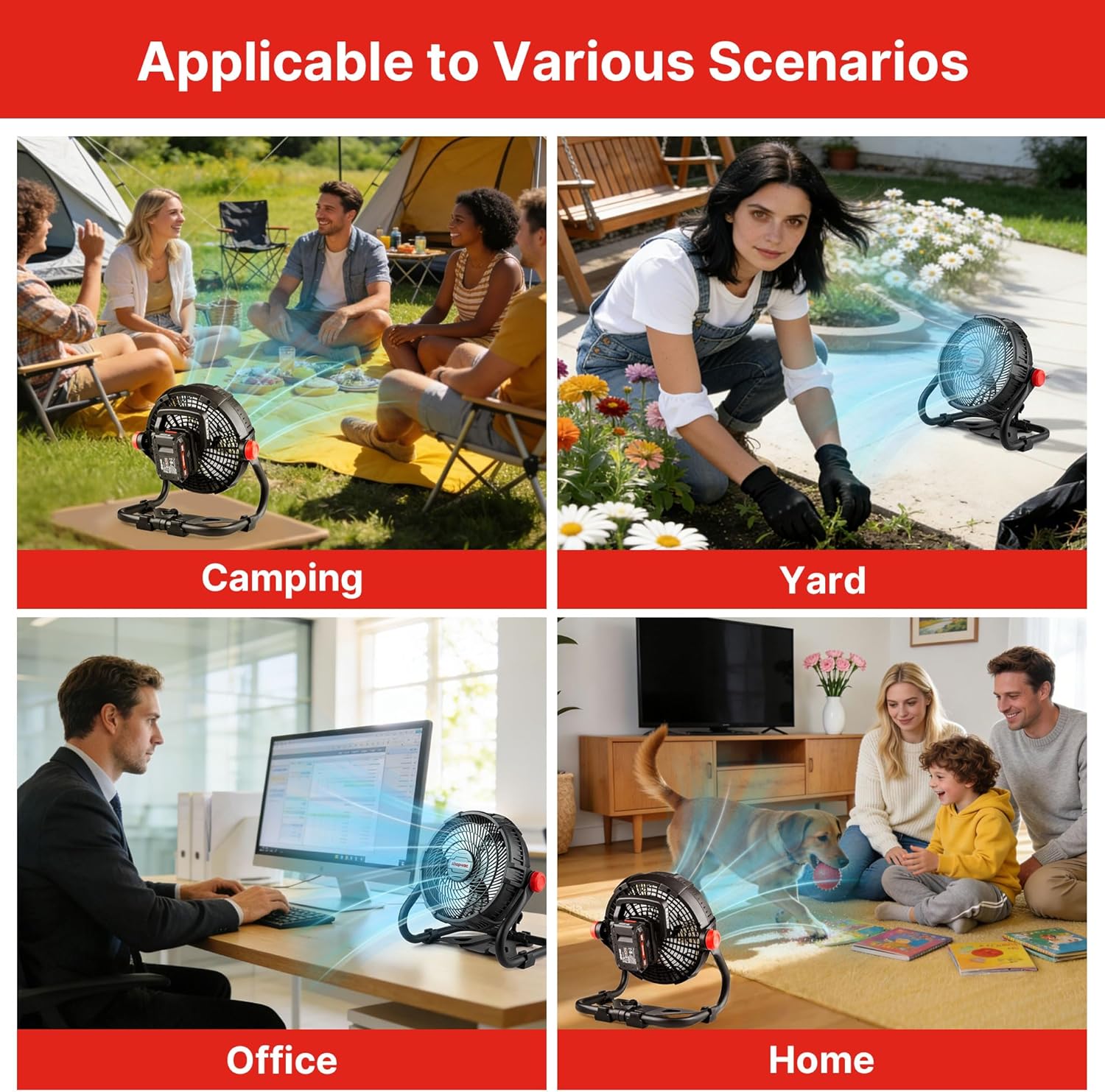 Shop-Vac® 12-Inch Rechargeable Fan - Image 3