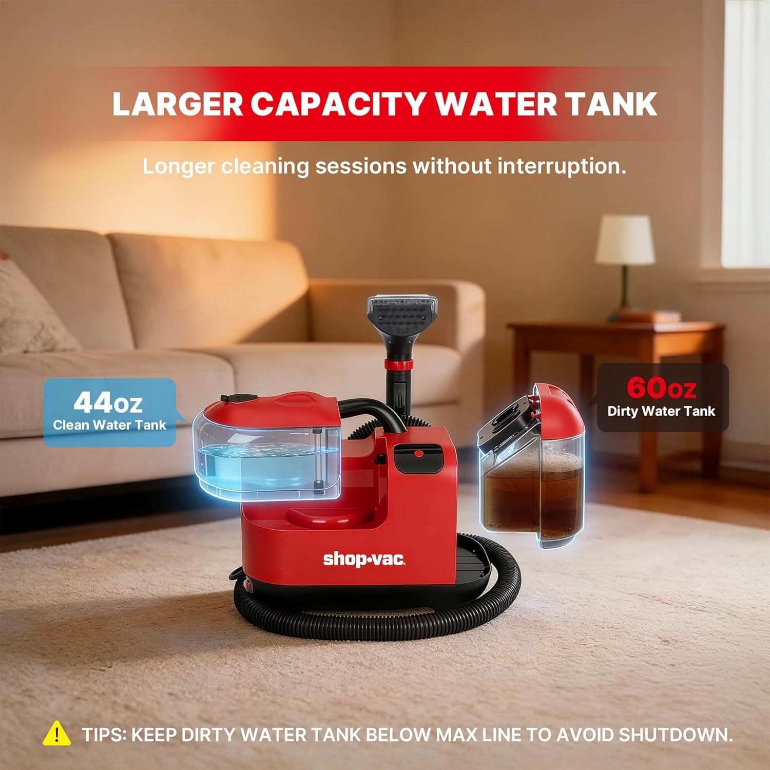 Shop-Vac® Carpet & Upholstery Steam Cleaner - Image 3