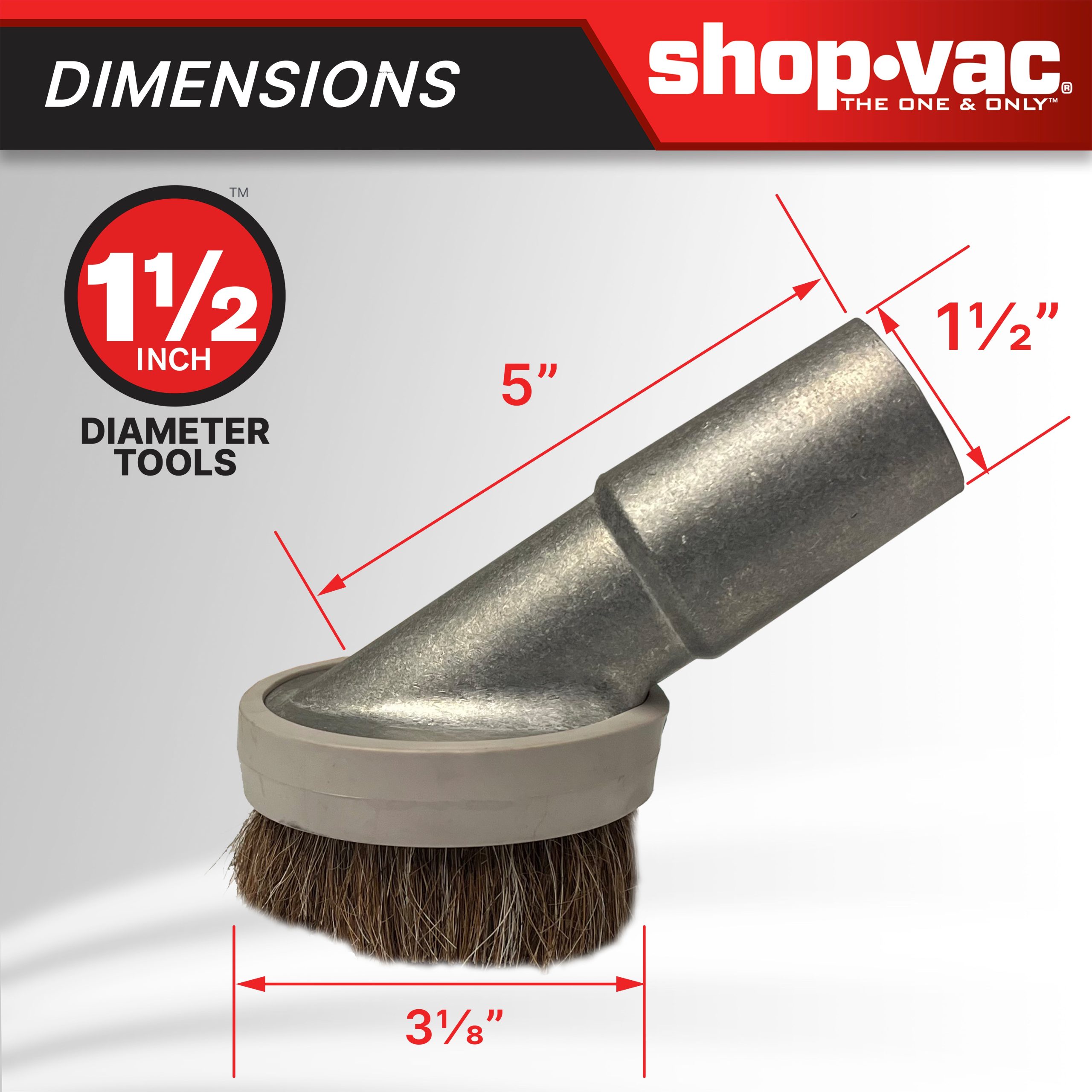 Shop-Vac®1.5 Inch Metal Round Brush - Image 3