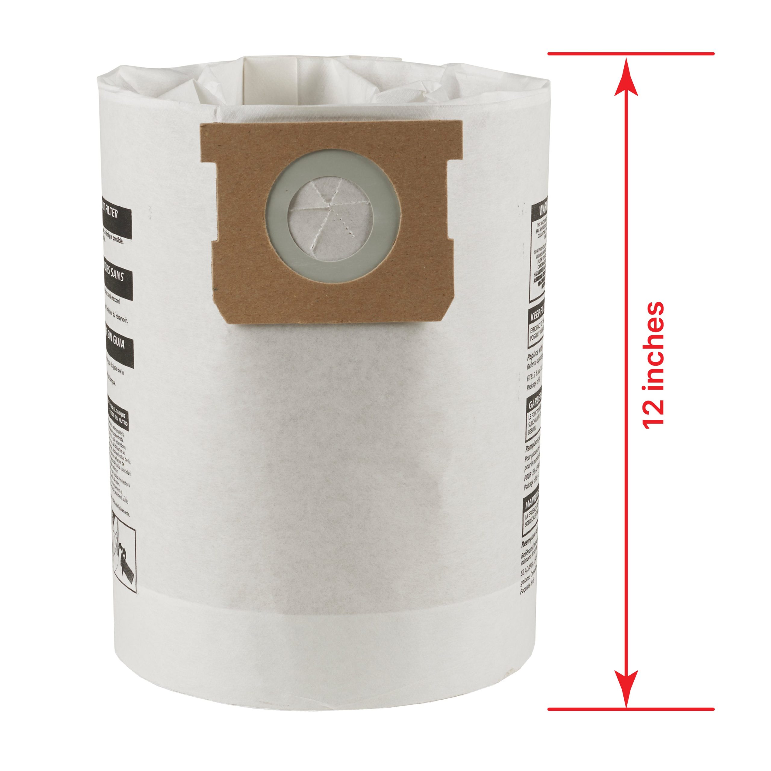 Shop-Vac® 10-14 Gallon Disposable Filter Bags (5 pack) - Image 3