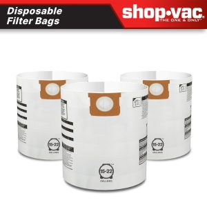Type G - Shop-Vac® 15-22 Gallon* Disposable Filter Bags (3 Pack)